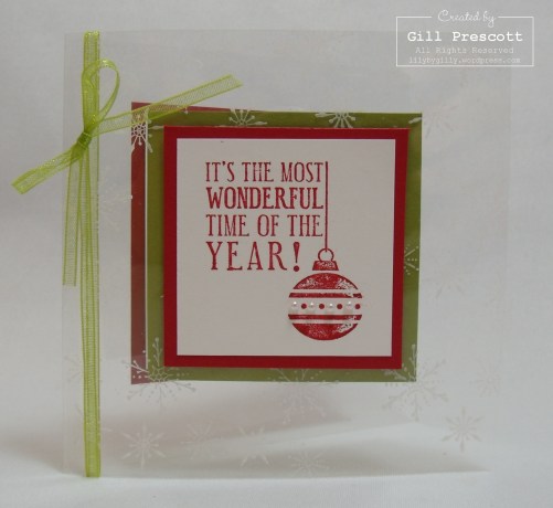 Christmas in July acetate card