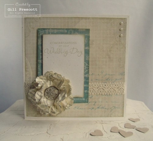 established elegance vintage wedding card