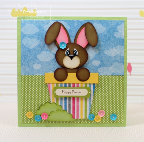 Punch art Easter bunny