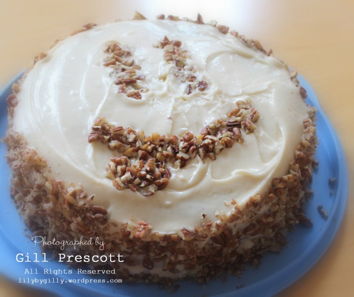 Red nose day carrot smiley cake