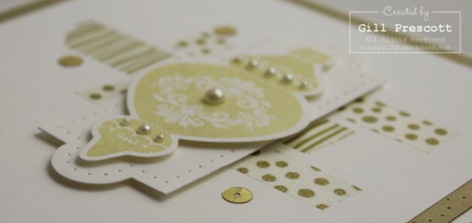 Stampin' Up Ornament keepsakes Christmas card by Gill Prescott www.lilybygilly.wordpress.com