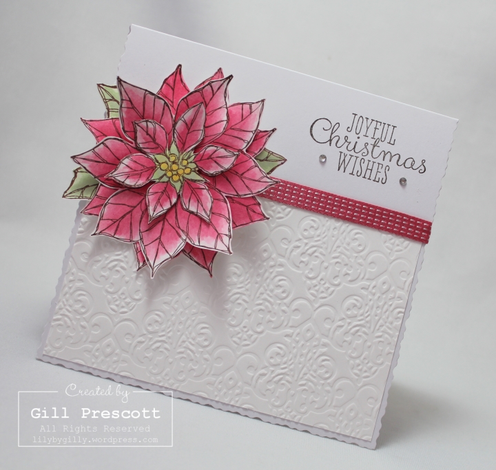 Joyful Christmas by Stampin Up embossing detail
