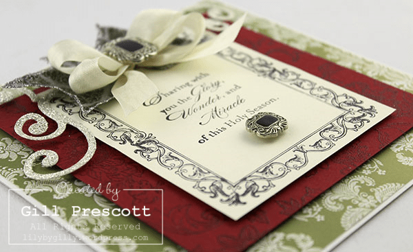 Vintage Christmas card close-up