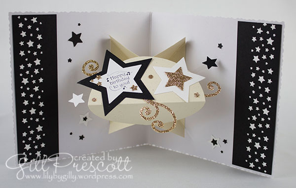 50th birthday card with surprise explosion pop-up